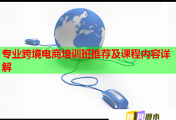 專業(yè)跨境電商培訓(xùn)班推薦及課程內(nèi)容詳解