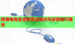 跨境電商全流程實戰(zhàn)培訓(xùn)與運營技巧精講