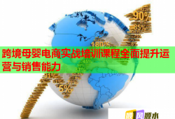 跨境母嬰電商實(shí)戰(zhàn)培訓(xùn)課程全面提升運(yùn)營與銷售能力